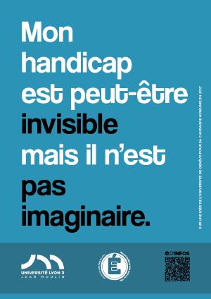 Mon handicap est peut-��tre invisible mais il n'est pas imaginaire.